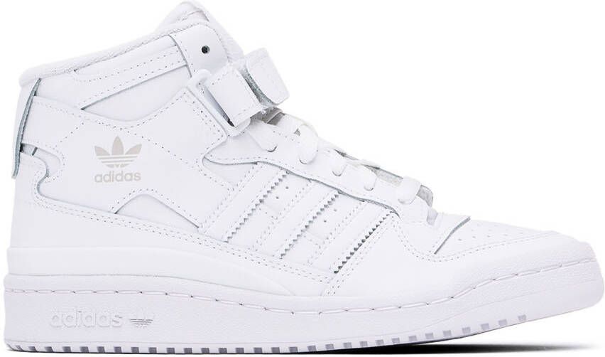 Adidas Kids White Forum Mid Big Kids Sneakers - Picture 5