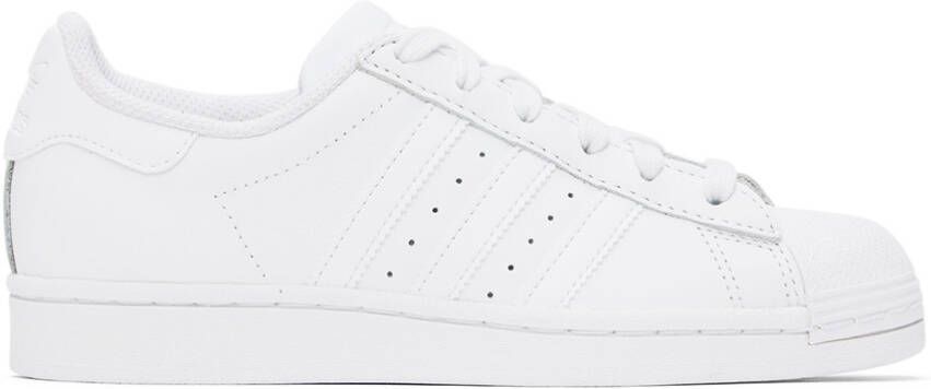 Adidas Kids White Superstar Big Kids Sneakers - Picture 3