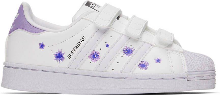 Adidas Kids White Superstar Little Kids Sneakers - Picture 2
