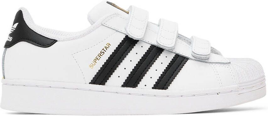 Adidas Kids White & Black Superstar Little Kids Sneakers - Picture 8
