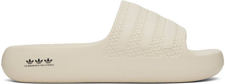 Adidas Originals Beige Adilette Ayoon Slides - Picture 5