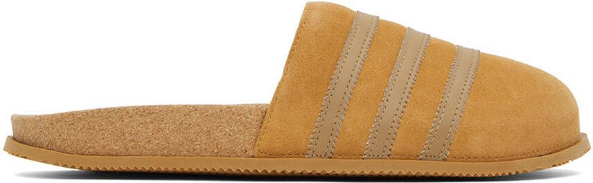 Adidas Originals Beige Adimule Lea Slippers - Picture 5