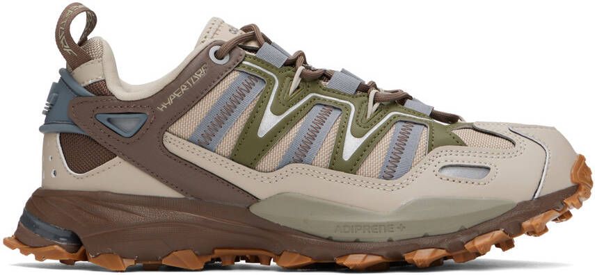 Adidas Originals Beige & Brown Hyperturf Sneakers - Picture 5