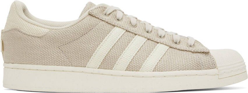 Adidas Originals Beige Superstar Sneakers - Picture 5