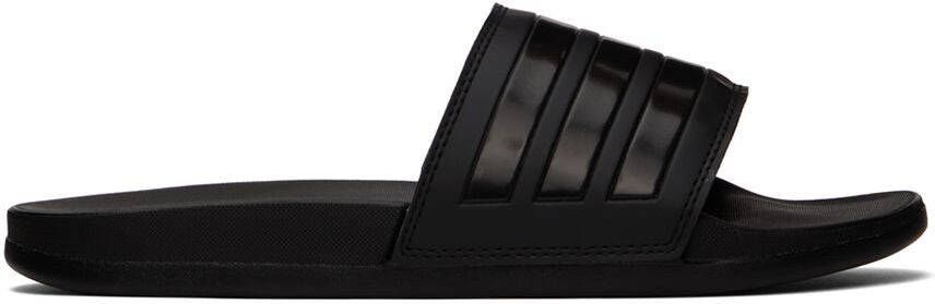 Adidas Originals Black Adilette Comfort Slides - Picture 5
