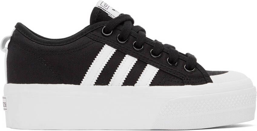 Adidas Originals Black Nizza Platform Sneakers - Picture 2
