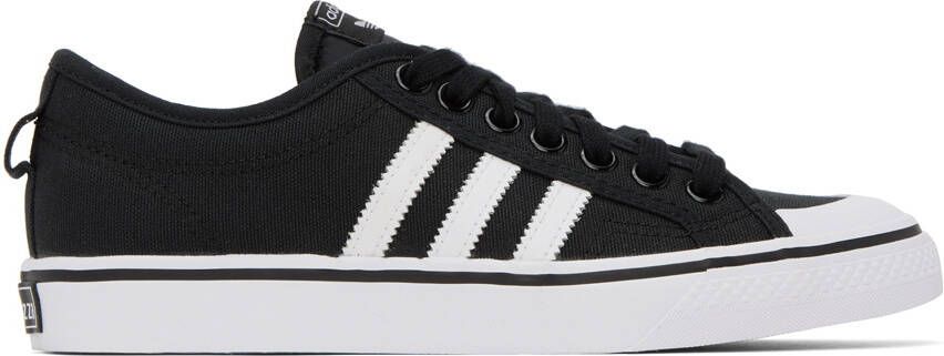Adidas Originals Black Nizza Sneakers - Picture 5