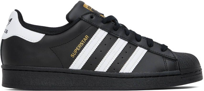 Adidas Originals Black Superstar Sneakers - Picture 6