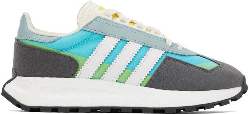 Adidas Originals Gray & Blue Retropy E5 Sneakers - Picture 3