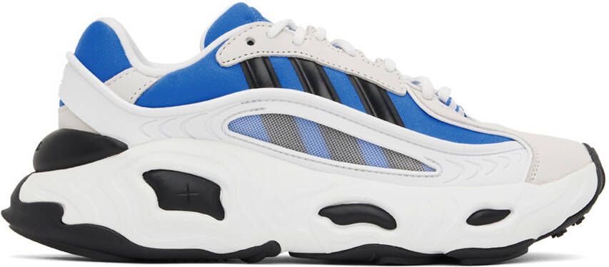 Adidas Originals Off-White & Blue Oznova Sneakers - Picture 5