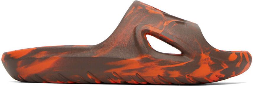 Adidas Originals Orange & Brown Adicane Slides - Picture 5
