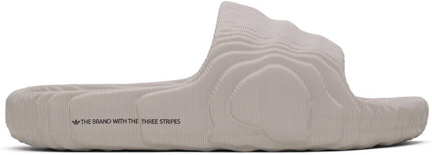 Adidas Originals Taupe Adilette 22 Slides - Picture 4
