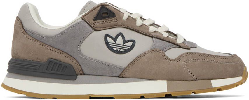 Adidas Originals Taupe & Gray Treziod Sneakers - Picture 5