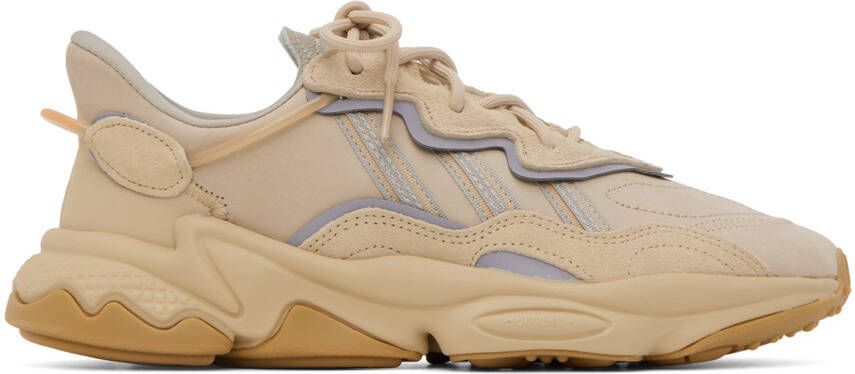 Adidas Originals Taupe Ozweego Sneakers - Picture 4