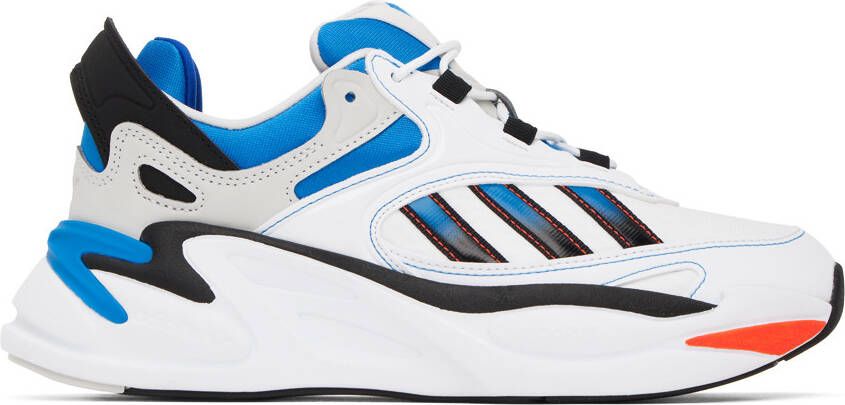 Adidas Originals White & Blue Ozmorph Sneakers - Picture 5