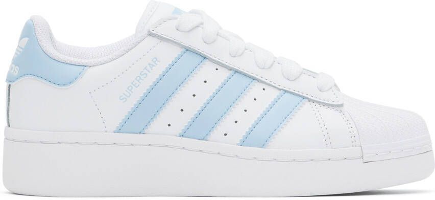 Adidas Originals White & Blue Superstar XLG Sneakers - Picture 2