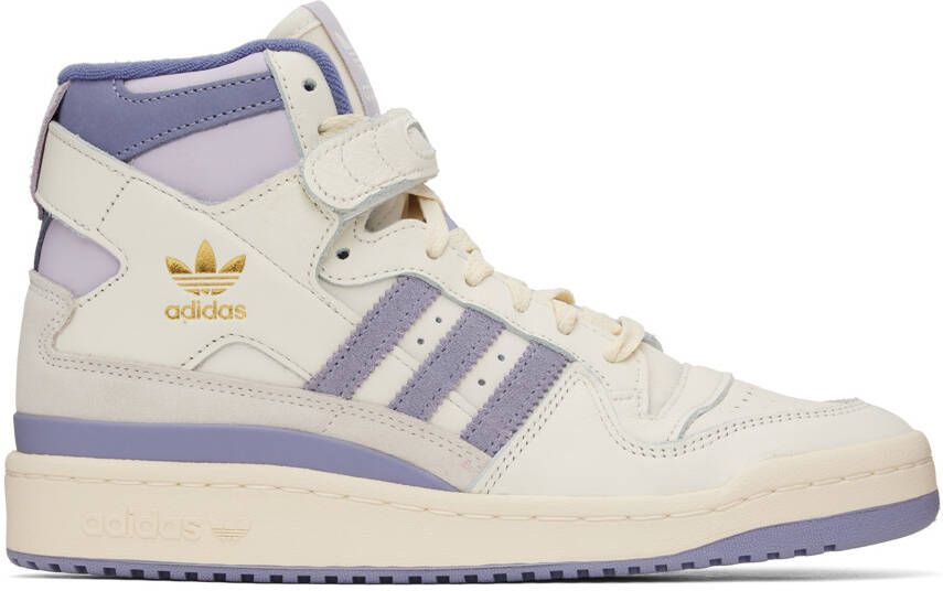 Adidas Originals White & Purple Forum 84 Sneakers - Picture 6