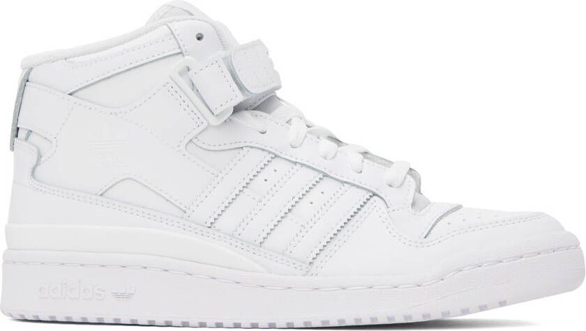 Adidas Originals White Forum Mid Sneakers - Picture 2