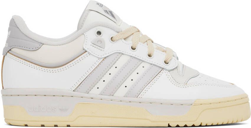 Adidas Originals White & Beige Rivalry Low 86 Sneakers - Picture 4