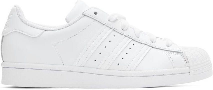 Adidas Originals White Superstar Sneakers - Picture 5