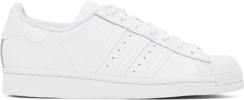 Adidas Originals White Superstar Sneakers - Picture 6