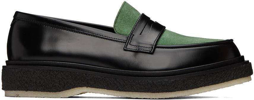 Adieu Black & Green Type 5 Loafers