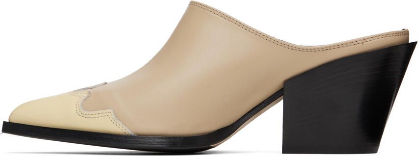 Aeyde Beige Astrid Mules - Picture 3
