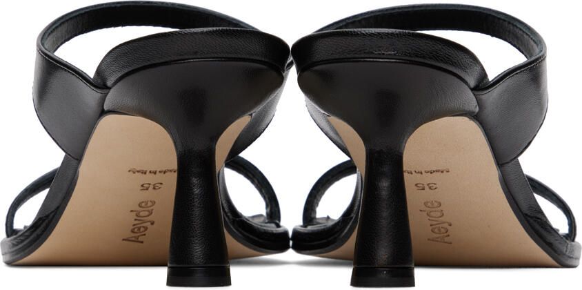 Aeyde Black Maru Heeled Sandals