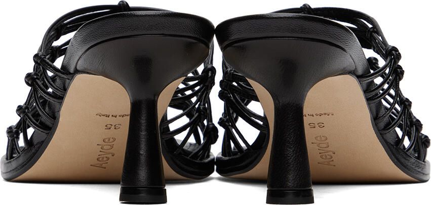 Aeyde Black Sibi Heeled Sandals