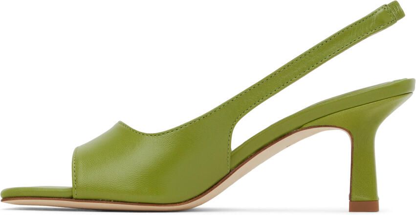 Aeyde Green Juno Heeled Sandals - Picture 3