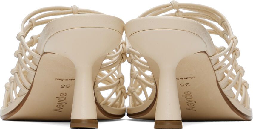 Aeyde Off-White Sibi Heeled Sandals