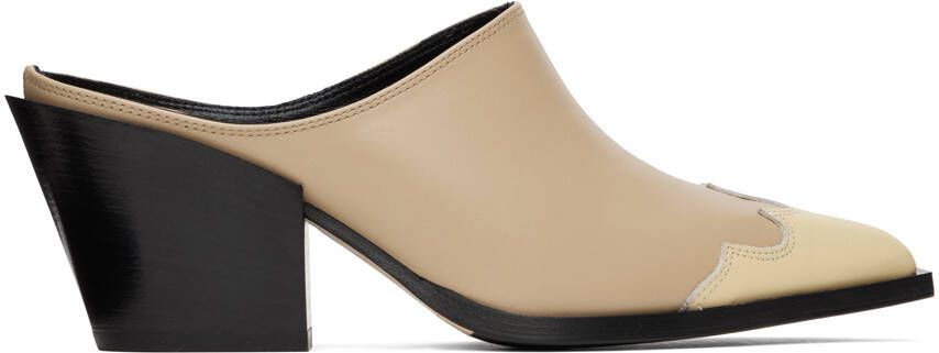 Aeyde Beige Astrid Mules - Picture 5