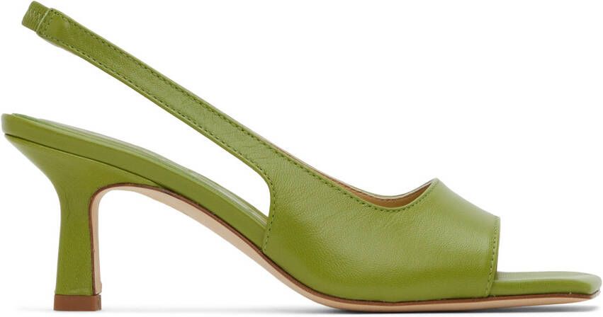Aeyde Green Juno Heeled Sandals - Picture 5