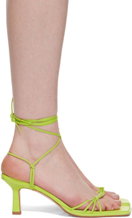 Aeyde Green Roda Heeled Sandals