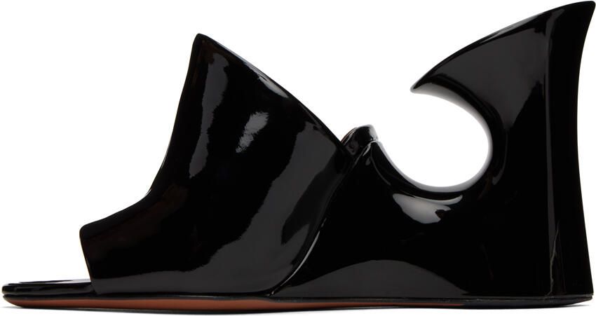 ALAÏA Black Calfskin Sculpture Heeled Sandals - Picture 3
