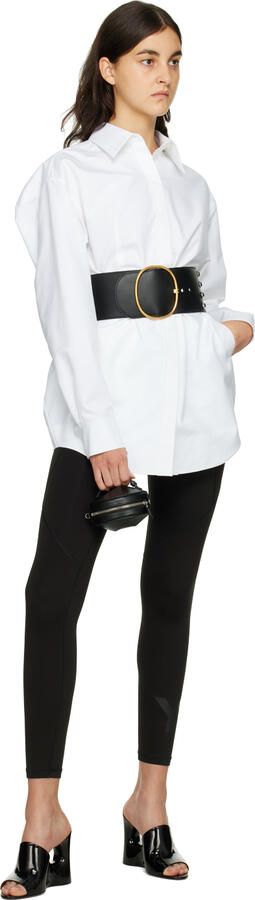 ALAÏA Black Calfskin Sculpture Heeled Sandals - Picture 4