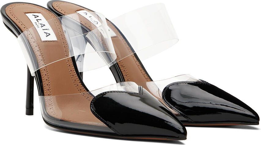 ALAÏA Black Cœur Mules - Picture 3
