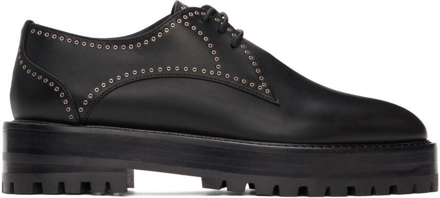 ALAÏA Black Eyelet Trekking Derbys - Picture 3