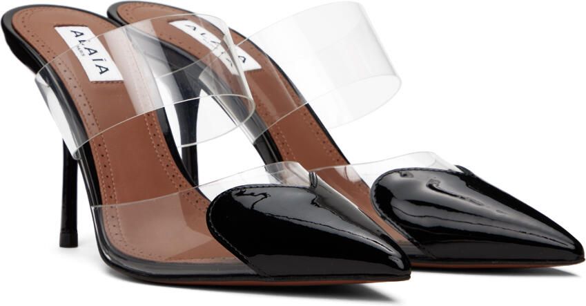ALAÏA Black Cœur Mules - Picture 4