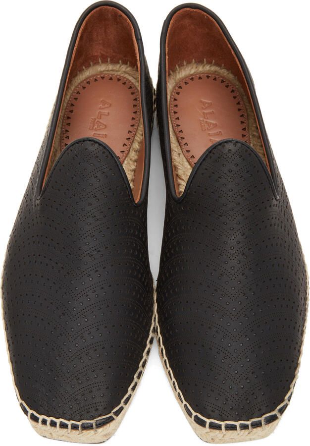 ALAÏA Black Micro Vienne Vague Openwork Espadrilles