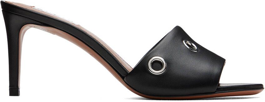 ALAÏA Black Oeillets Mules - Picture 5
