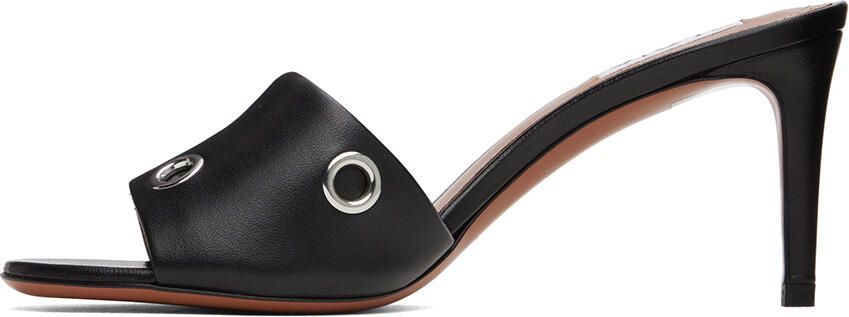 ALAÏA Black Oeillets Mules - Picture 4