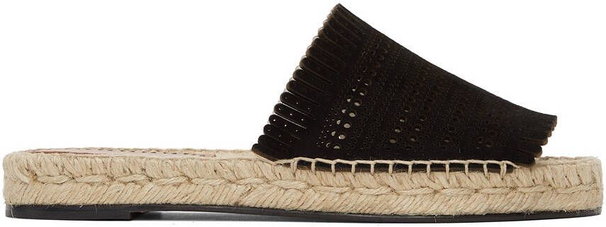 ALAÏA Black Openwork Sandals - Picture 5