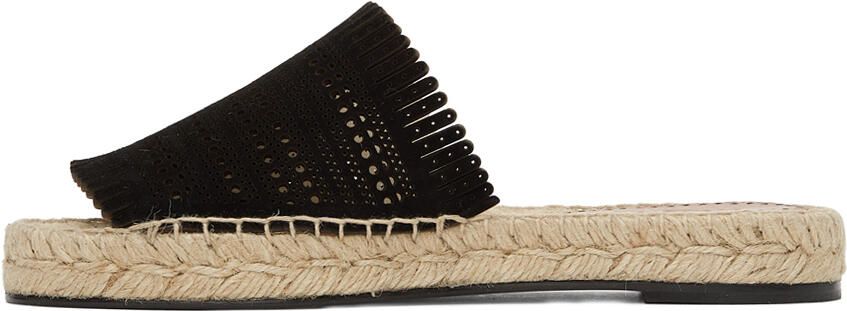 ALAÏA Black Openwork Sandals - Picture 4