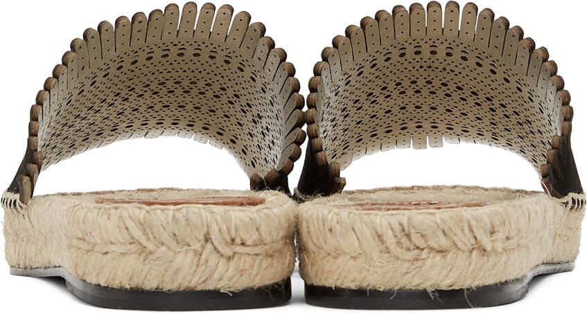 ALAÏA Black Openwork Sandals - Picture 2