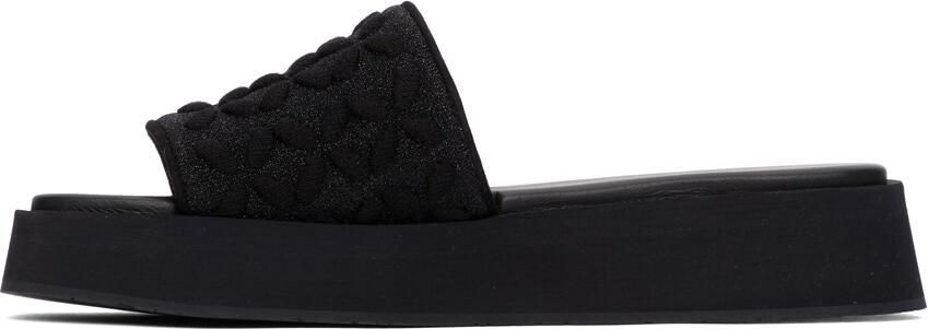 ALAÏA Black Petals Platform Mules - Picture 3