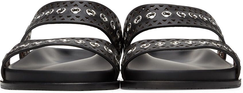 ALAÏA Black Strap Sandals - Picture 3