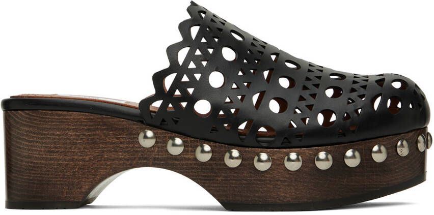 ALAÏA Black Vienne Clogs - Picture 5