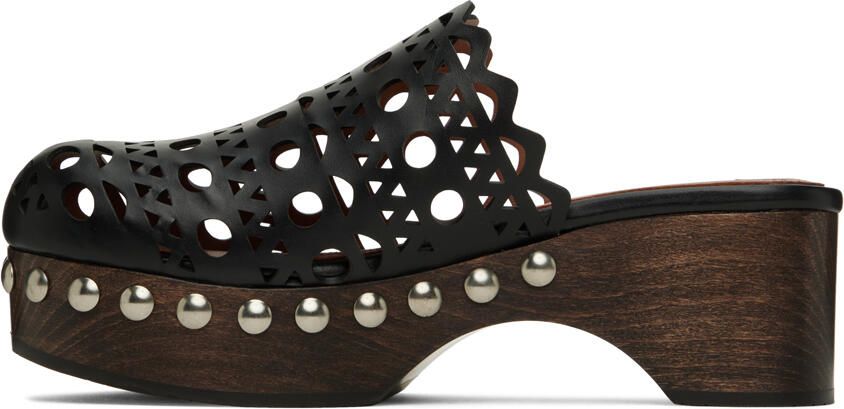 ALAÏA Black Vienne Clogs - Picture 3