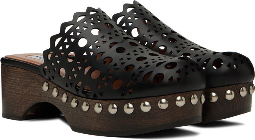 ALAÏA Black Vienne Clogs - Picture 2